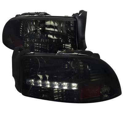 1997-04 Dodge Dakota Smoked Headlight With Led