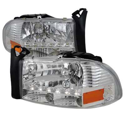 1997-04 Dodge Dakota LED Headlights, Chrome
