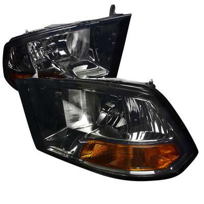 2009-12 Ram 1500 10-12 2500/3500 (Single Bulb H13) Euro Headlight Smoke Lens