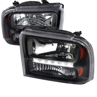 2005-07 Superduty Black Euro Headlights