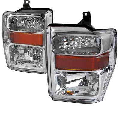2008-10 Ford F250 Superduty Chrome Euro Headlights