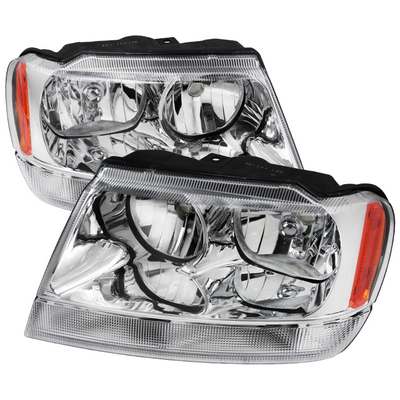 1999-04 Jeep Cherokee Headlights- Chrome