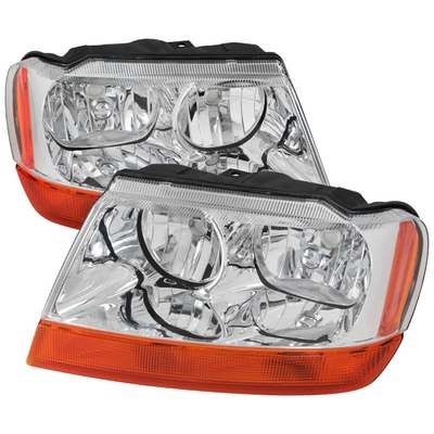 1999-04 Jeep Cherokee Headlights- Chrome
