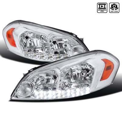2006-13 Chevrolet Impala Euro Headlights - Chrome