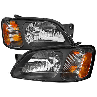 HEADLIGHTS MATTE BLACK HOUSING CLEAR LENS