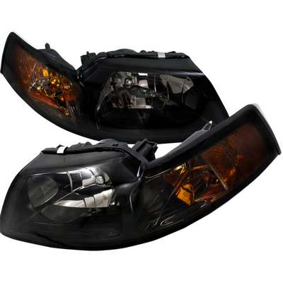 1999-04 Ford Mustang Crystal Housing Headlights Smoke