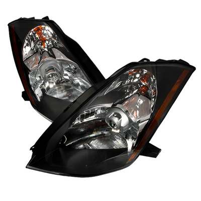 2003-05 Nissan 350Z Halo Projector Headlights Black