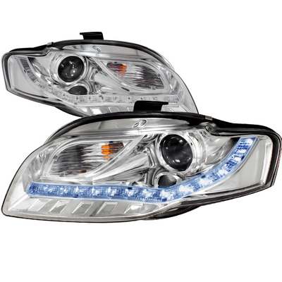 2006-08 Audi A4 Projector Headlight Chrome R8 Style