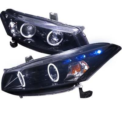 2008-12 Honda Accord Smoked Lens Gloss Black Housing Projector Headlights