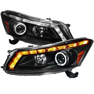 2008-12 Honda Accord Projector Headlight Black Housing