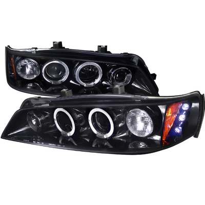 1994-97 Honda Accord Smoked Lens Gloss Black Housing Projector Headlights