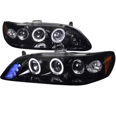 1998-02 Honda Accord Smoked Lens Gloss Black Housing Projector Headlights