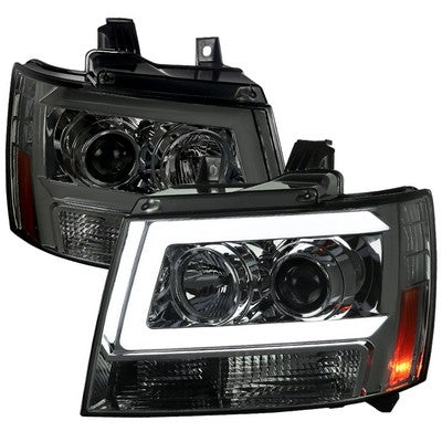 2007-13 Chevrolet Avalance C Bar Projector Headlight Smoke