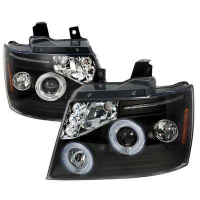 2007-13 Chevrolet Avalanche Halo Led Projector Black