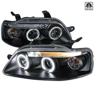 2004-08 Chevy Aveo Dual Halo Projector Headlights, Black