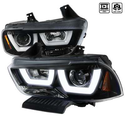2011-14 Doge Charger U Shape Halo Pro Headlights