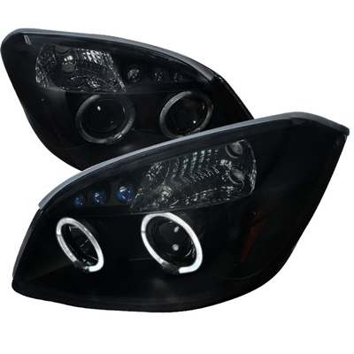 2005-10 Chevrolet Cobalt Smoked Lens Gloss Black Housing Projector Headlights