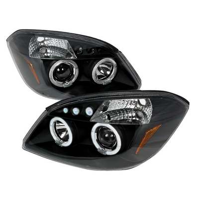 2005-10 Chevy Cobalt Halo LED Projector Headlights, Black