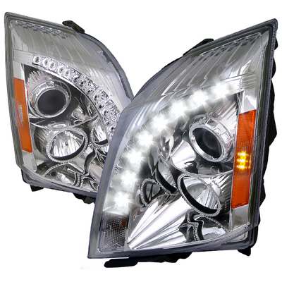 2008-13 Cadillac Cts Halo Projector Headlight Chrome
