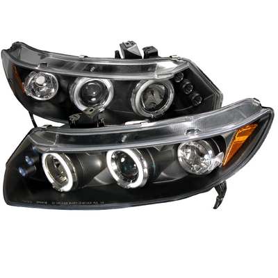 2006-11 Civic Halo Led Projector Black 2 dr