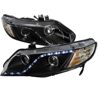 2006-11 Civic 4 DOORS R8 STYLE PROJECTOR HEADLIGHT BLACK