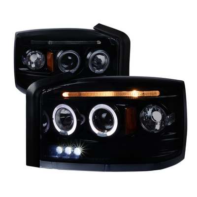 2005-07 Dodge Dakota Halo Led Projector Smoked