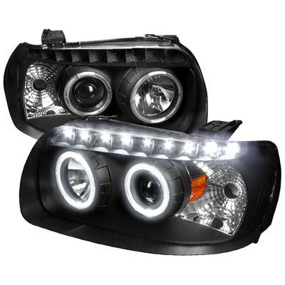 2005-07 Ford Escape Black Halo LED Projector Headlights