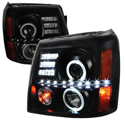 2002-06 Cadillac Escalade Projector Headlights- Smoke With Black Housing