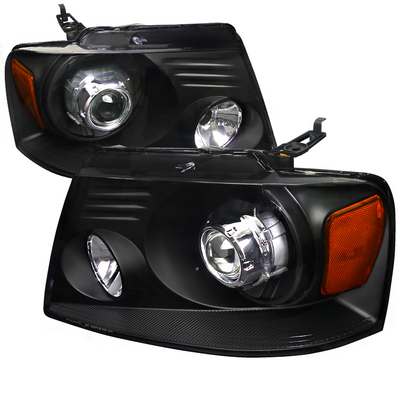 2004-08 F150 Retro Fit Projector Headlight Black Housing