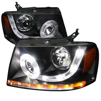 2004-08 F150 Projector Headlights Black Housing