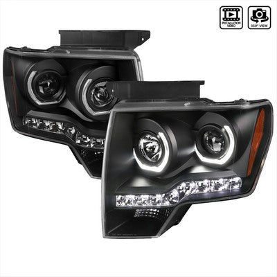 2009-14 F150 Headlights- Black