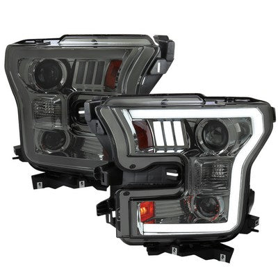 2015-17 F150 Led Projector Headlights - Smoked Lens