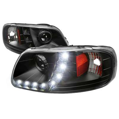 1997-03 F150 Black Projector Headlights
