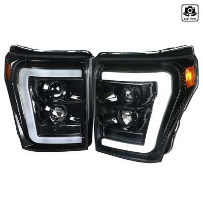 2011-16 Superduty Projector Headlights- Glossy Black