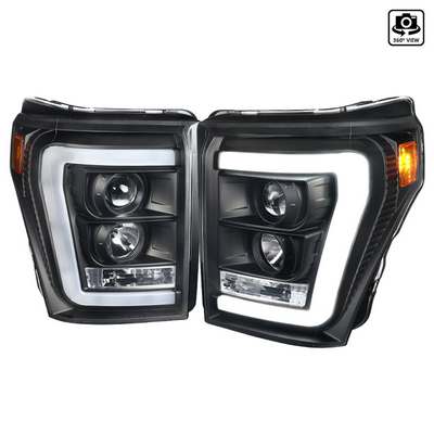 2011-16 Superduty Projector Headlights- Black