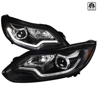 2012-14 Ford Focus Projector Headlights Black