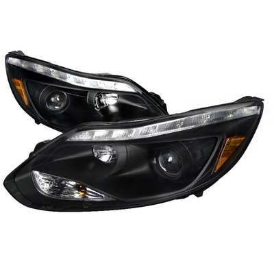 2012-14 Ford Focus LED DRL Black Projector Headlights