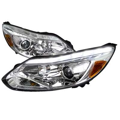 2012-14 Ford Focus LED DRL Chrome Projector Headlights