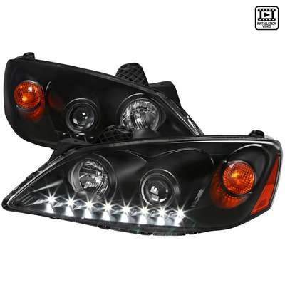 2005-10 Pontiac G6 Projector Headlights, Black