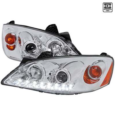 2005-10 Pontiac G6 Projector Headlights, Chrome