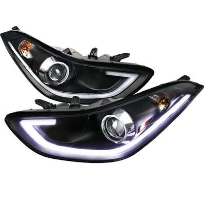 2011-13 Hyundai Elantra Projector Headlight Black Housing