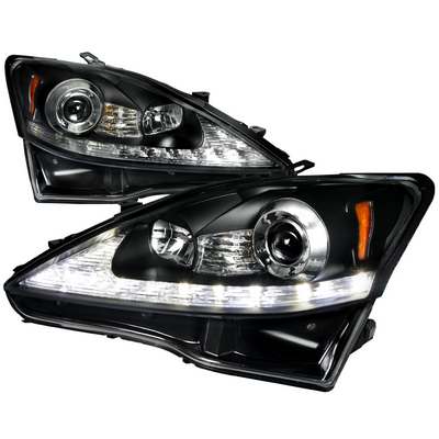 2006-09 Lexus Is250 Led Projector Headlight Black Housing