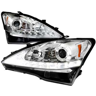 2006-09 Lexus Is250 Led Projector Headlight Chrome Housing