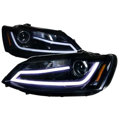 2011-12 VW Jetta Projector Headlights -Glossy Black