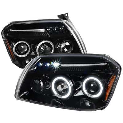 2005-07 Dodge Magnum Projector Headlight Glossy Black