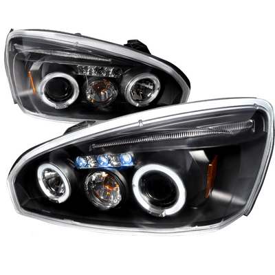 2004-07 Chevy Malibu Dual Halo Projector Headlights, Black
