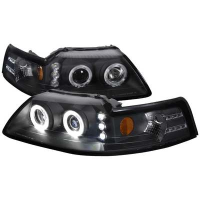 1999-04 Ford Mustang Halo Led Projector Black