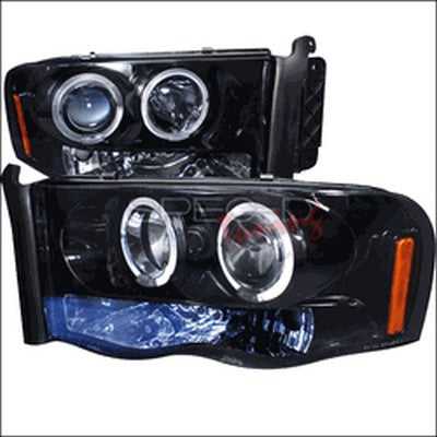 2002-05 Ram glossy black projector headlights