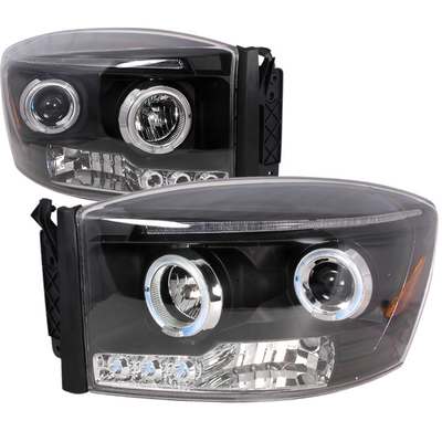 2006-08 Ram Halo LED Projector Headlights, Black