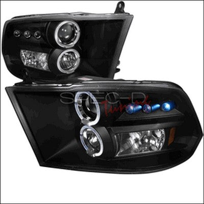 2009-18 Ram 1500, 2010-18 2500/3500 (w/o OE projector headlights) projector headlights, black